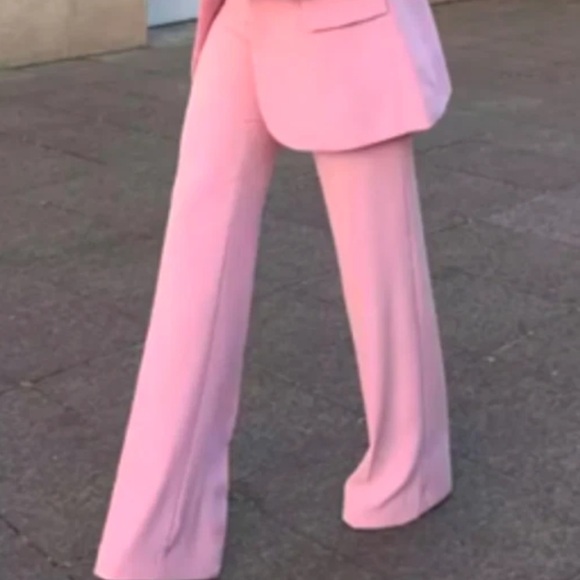 Zara Pants - NWT Zara pale Pink high rise pants